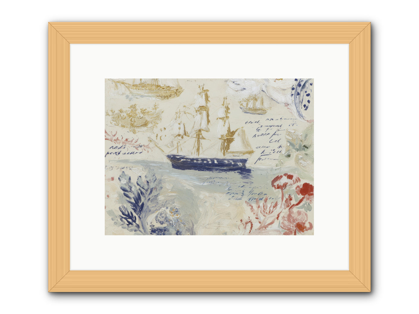 Nightcaps at the Canary Hotel -- Framed Print - Natural 12x9