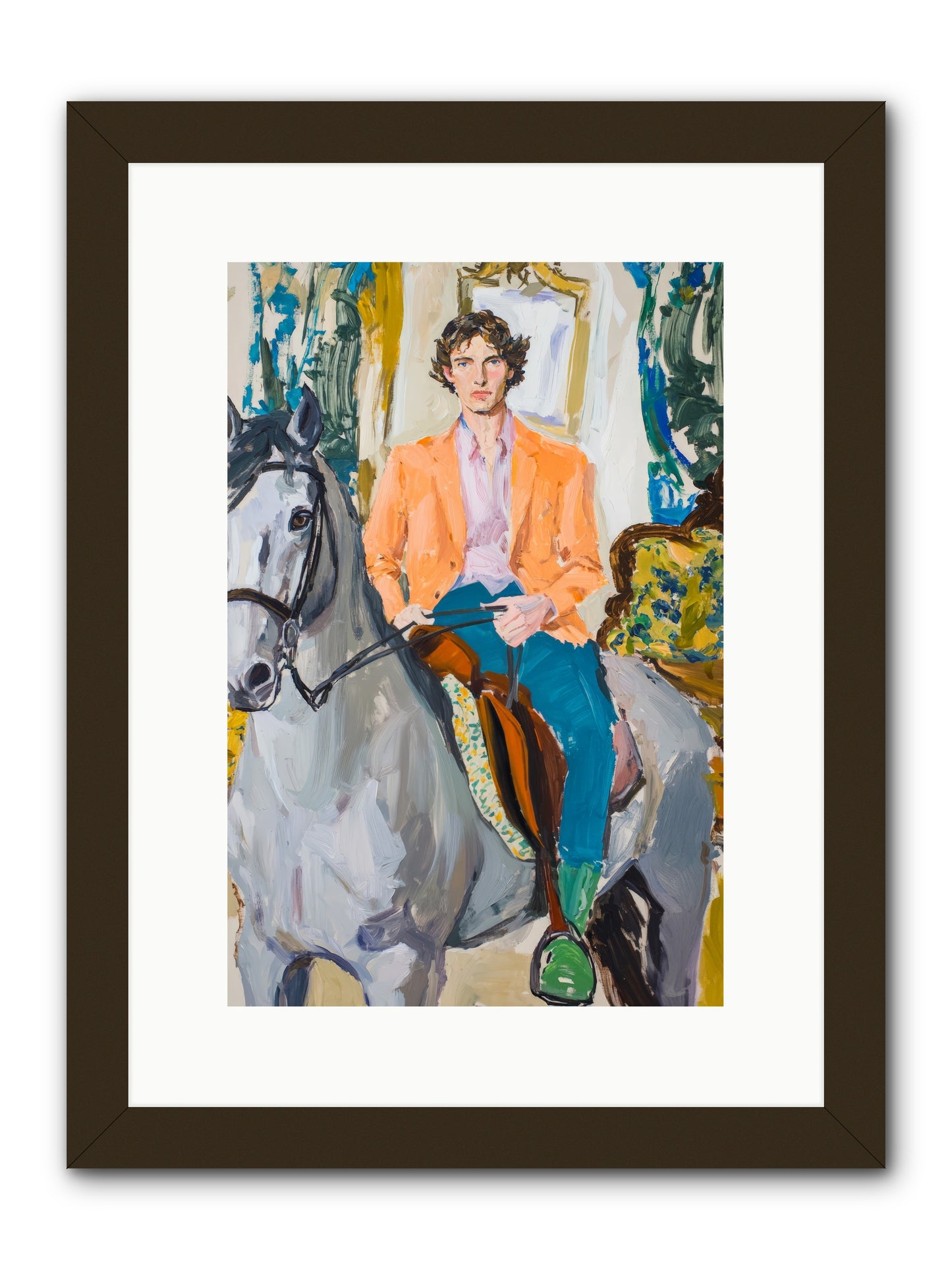No Hooves In The Hall -- Framed Print - Black 10x15