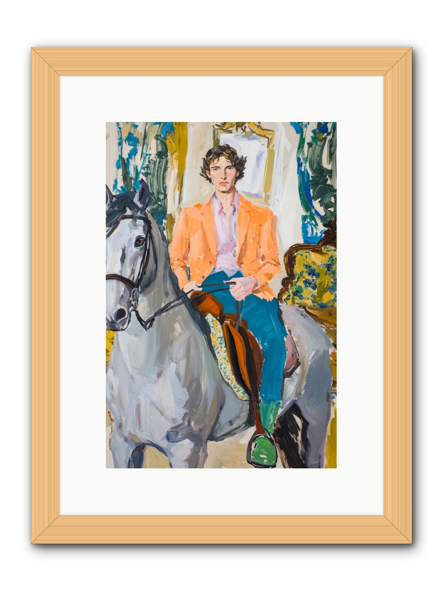No Hooves In The Hall -- Framed Print - Natural 10x15