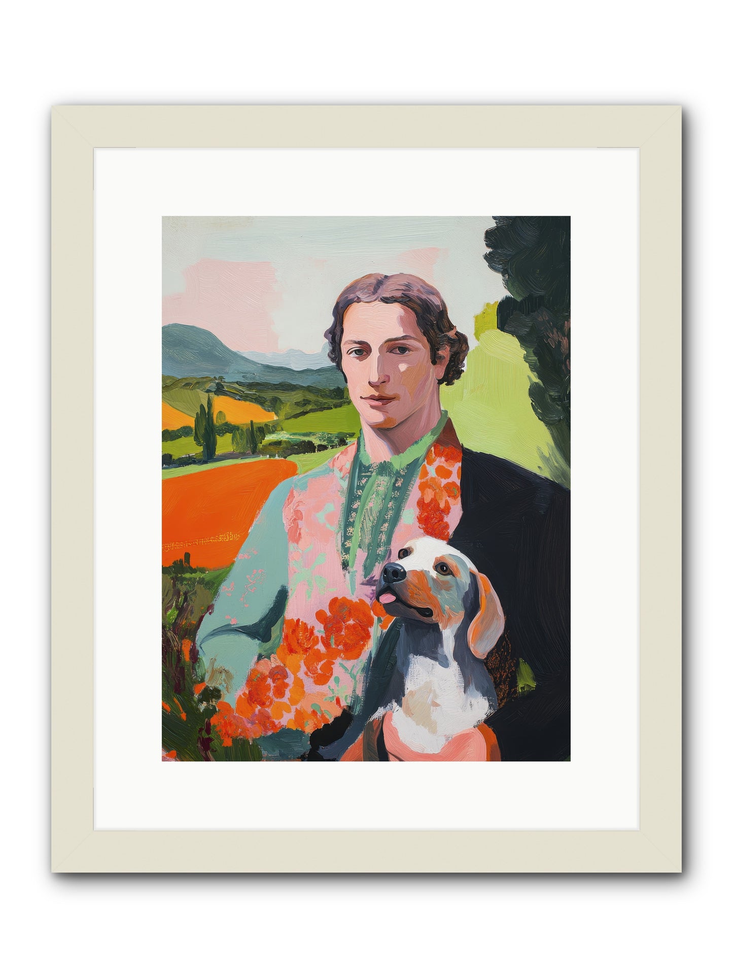 Noble Heart Tender -- Framed Print - White 12x16