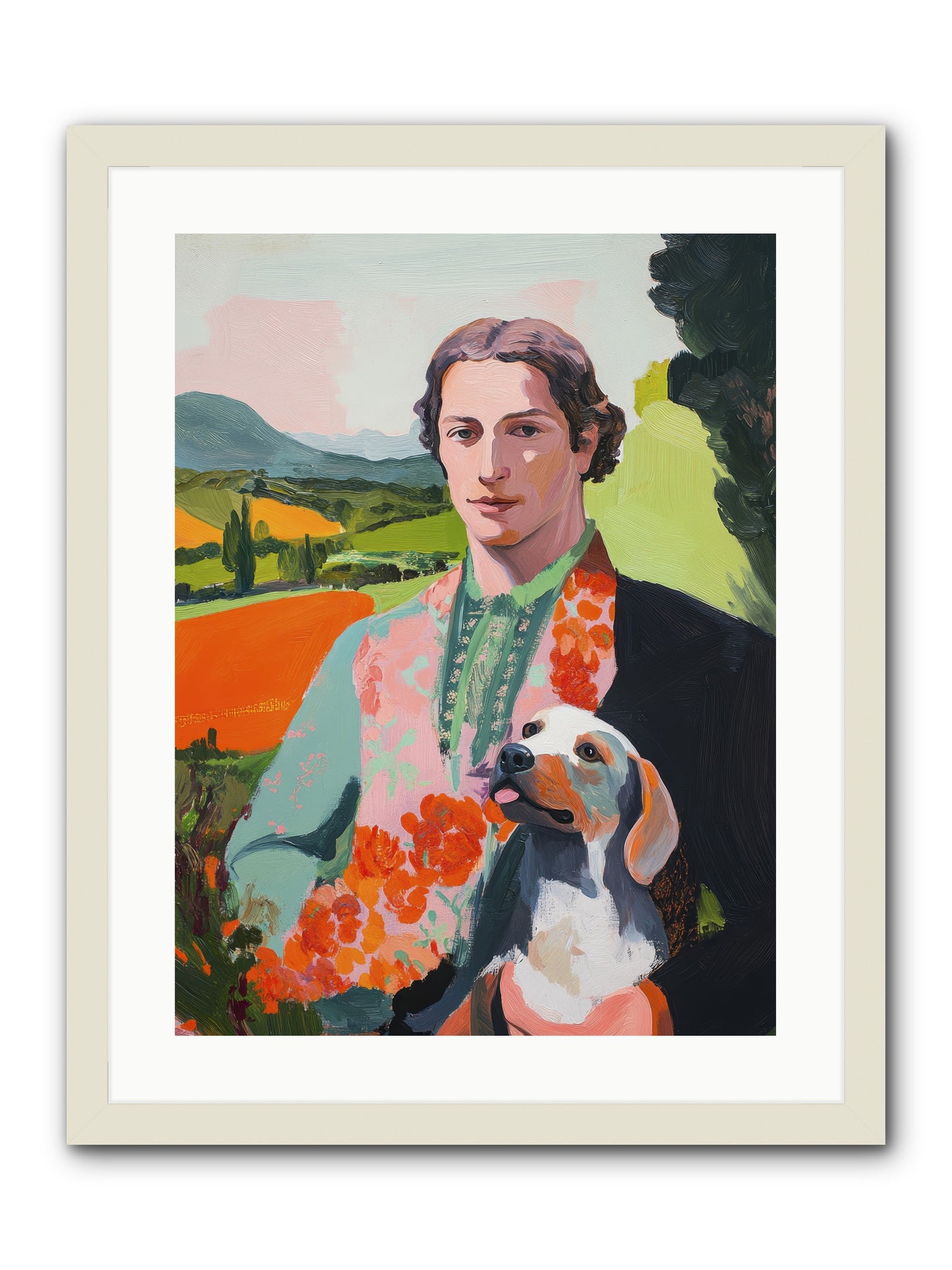 Noble Heart Tender -- Framed Print - White 18x24