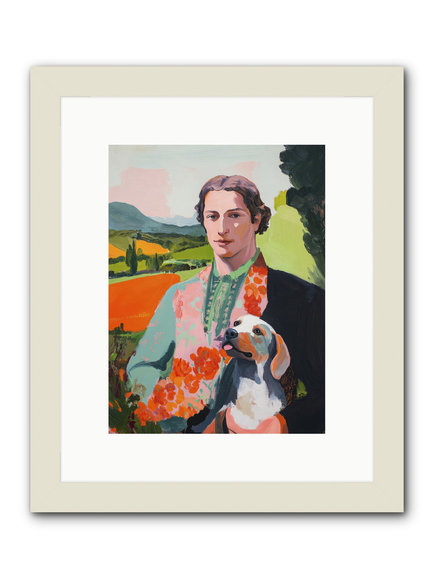 Noble Heart Tender -- Framed Print - White 9x12