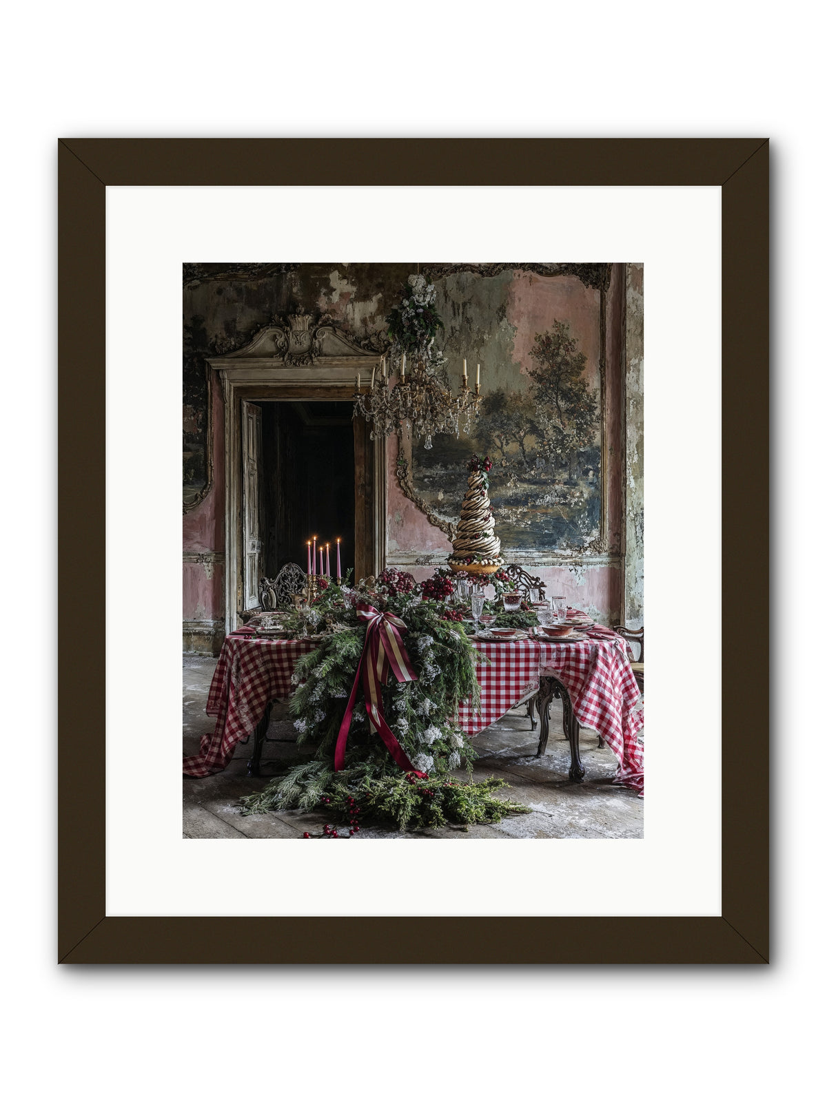 Noël à la Française -- Framed Print - Black 12x15