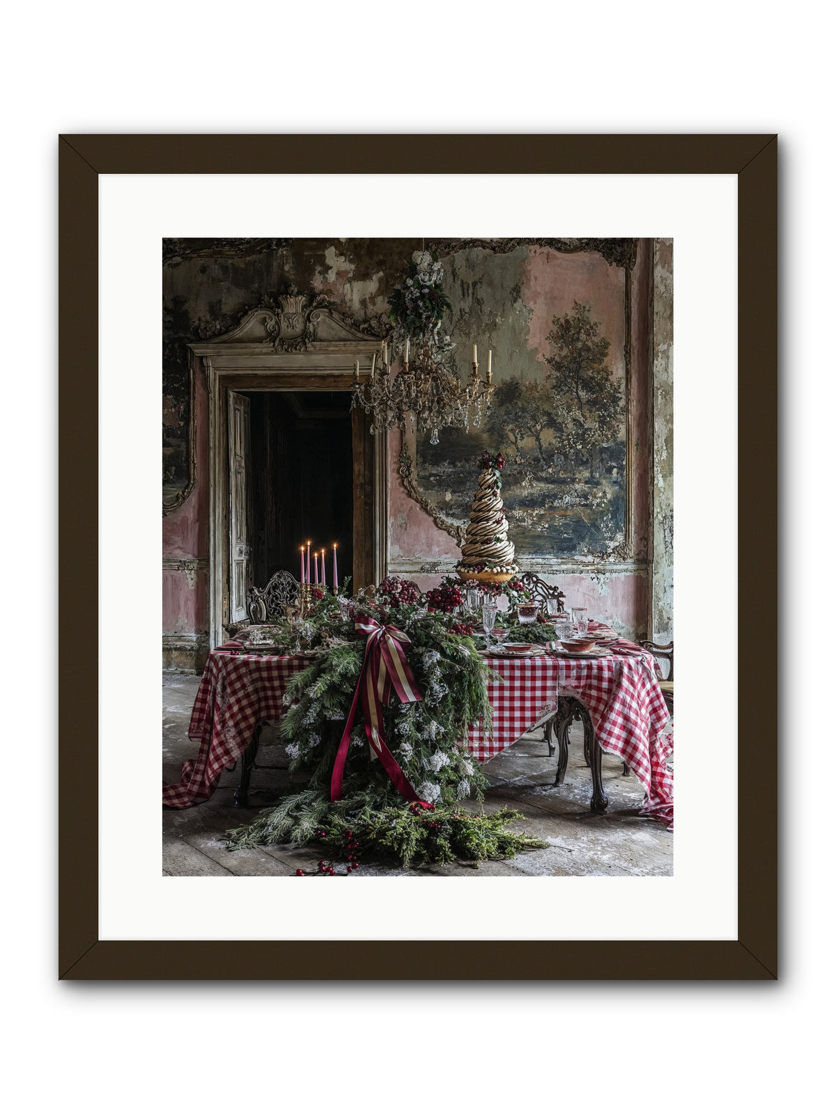 Noël à la Française -- Framed Print - Black 16x20