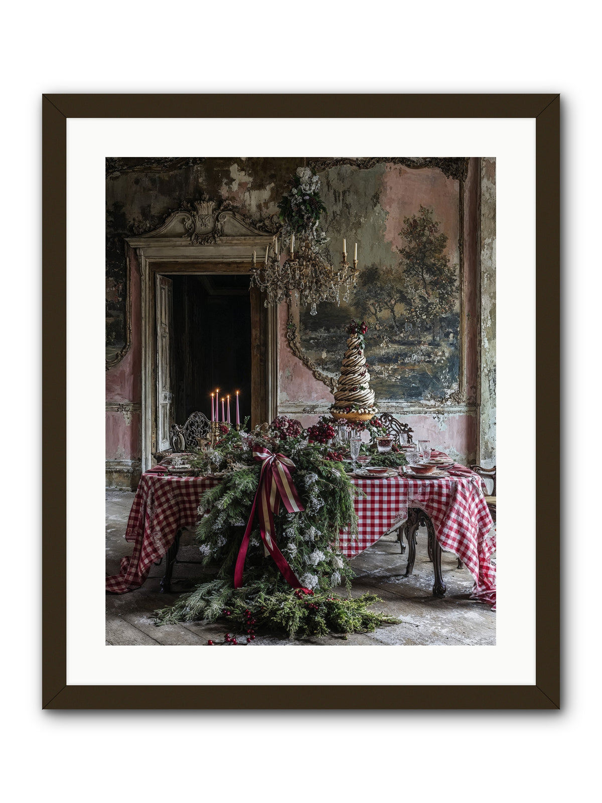 Noël à la Française -- Framed Print - Black 20x25