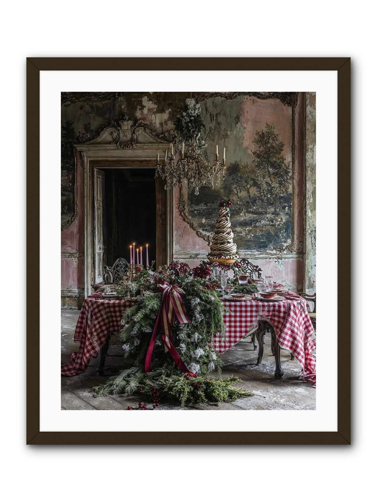 Noël à la Française -- Framed Print - Black 24x30
