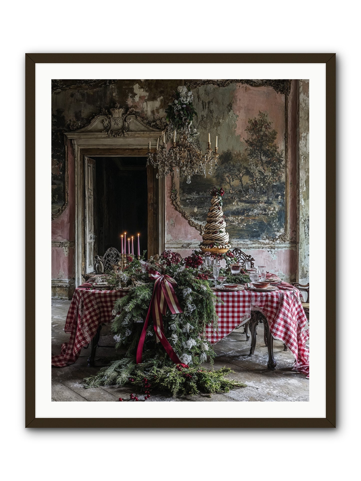 Noël à la Française -- Framed Print - Black 32x40