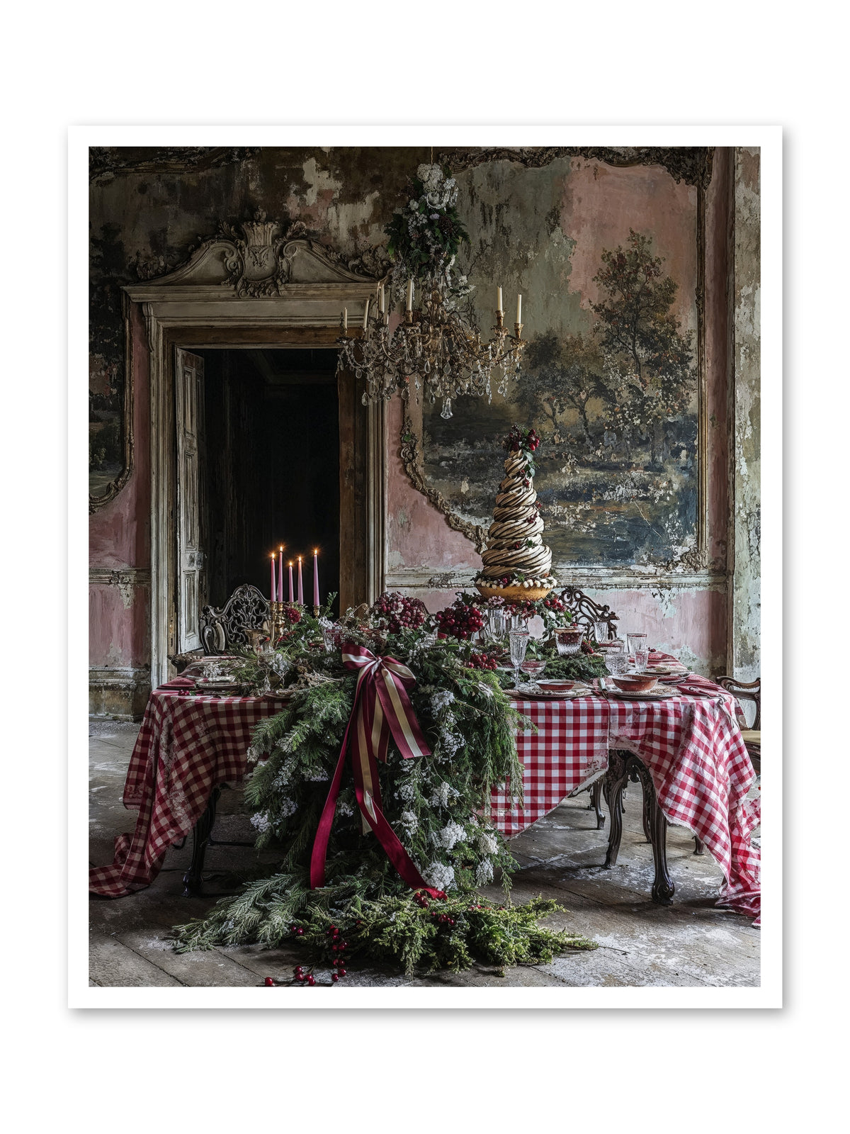 Noël à la Française -- Loose Canvas Print 32x40