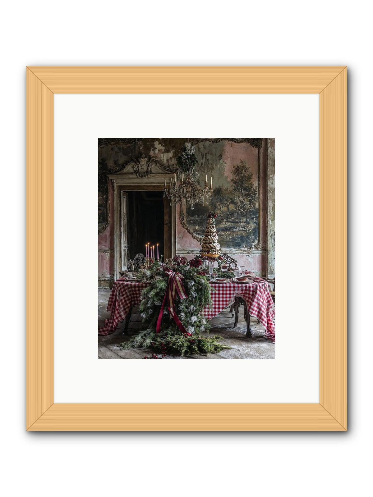 Noël à la Française -- Framed Print - Natural 8x10