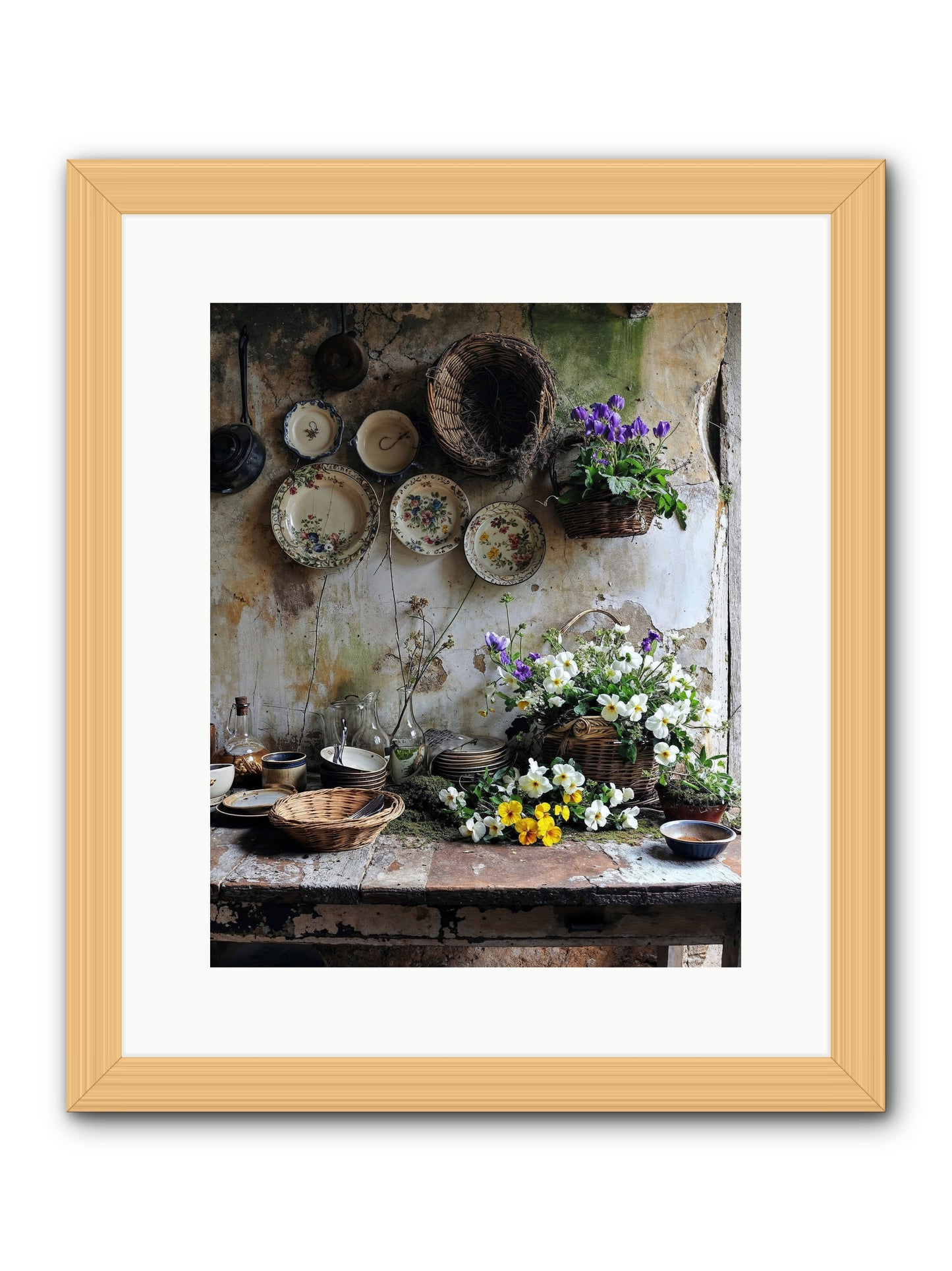 Not Far From Kensington -- Framed Print - Natural 12x15