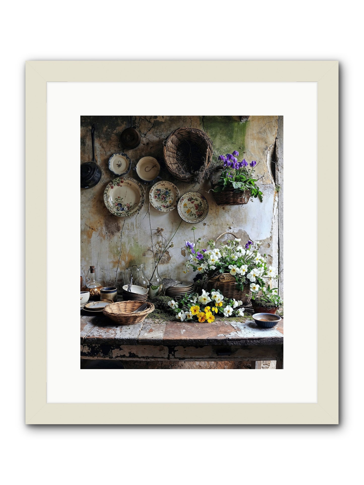 Not Far From Kensington -- Framed Print - White 12x15