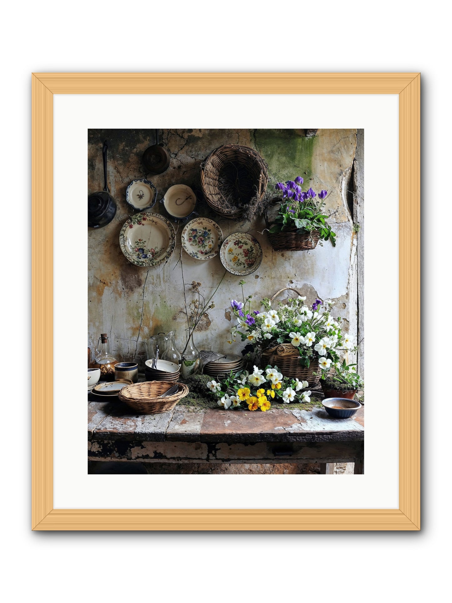 Not Far From Kensington -- Framed Print - Natural 16x20