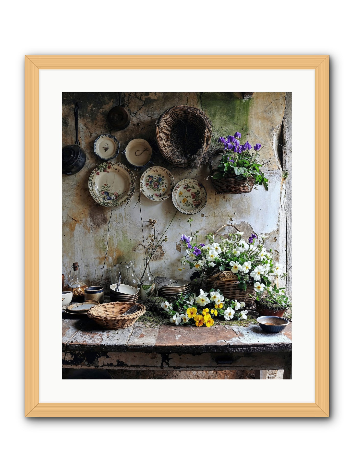 Not Far From Kensington -- Framed Print - Natural 20x25