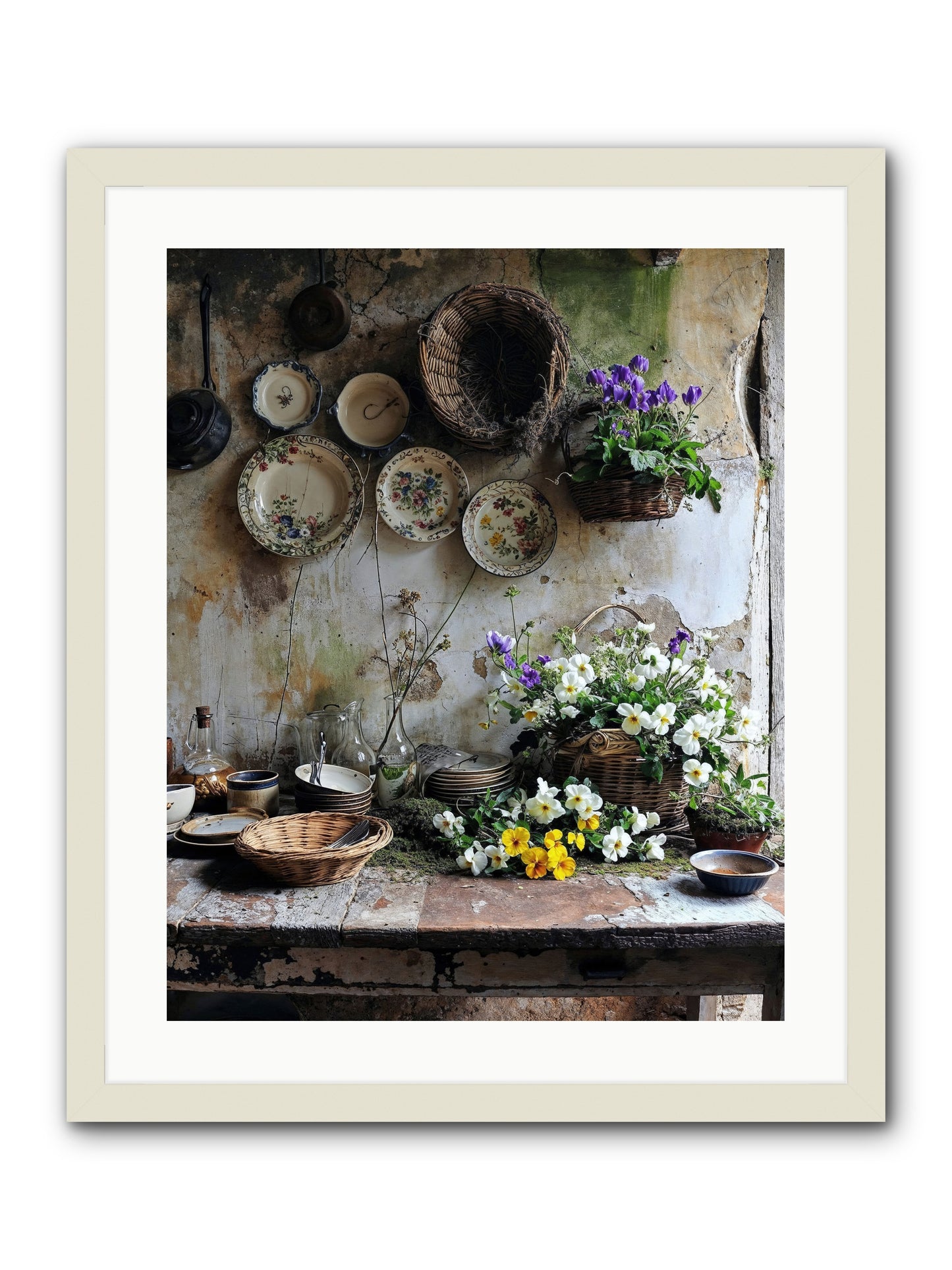 Not Far From Kensington -- Framed Print - White 20x25