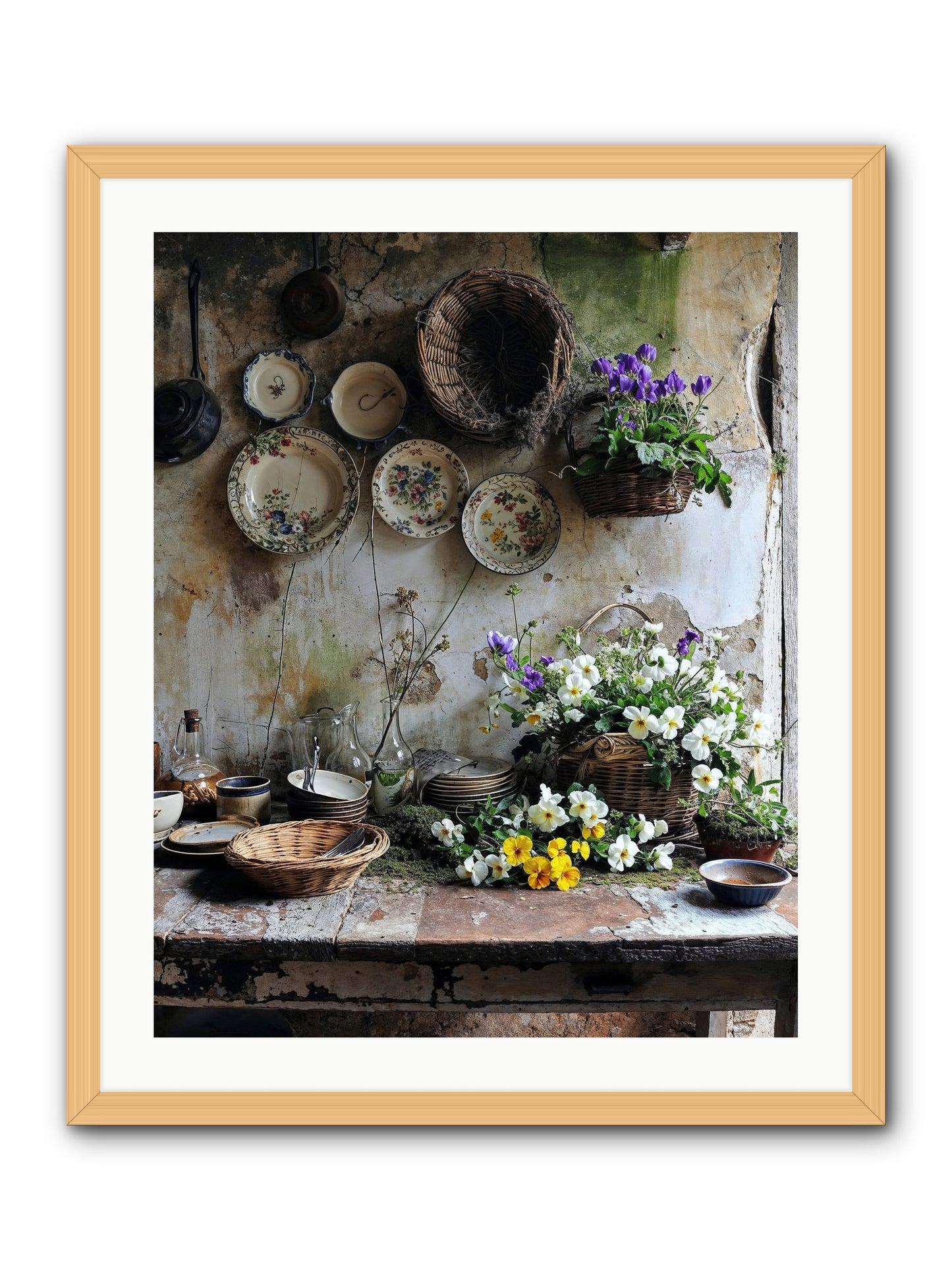 Not Far From Kensington -- Framed Print - Natural 24x30