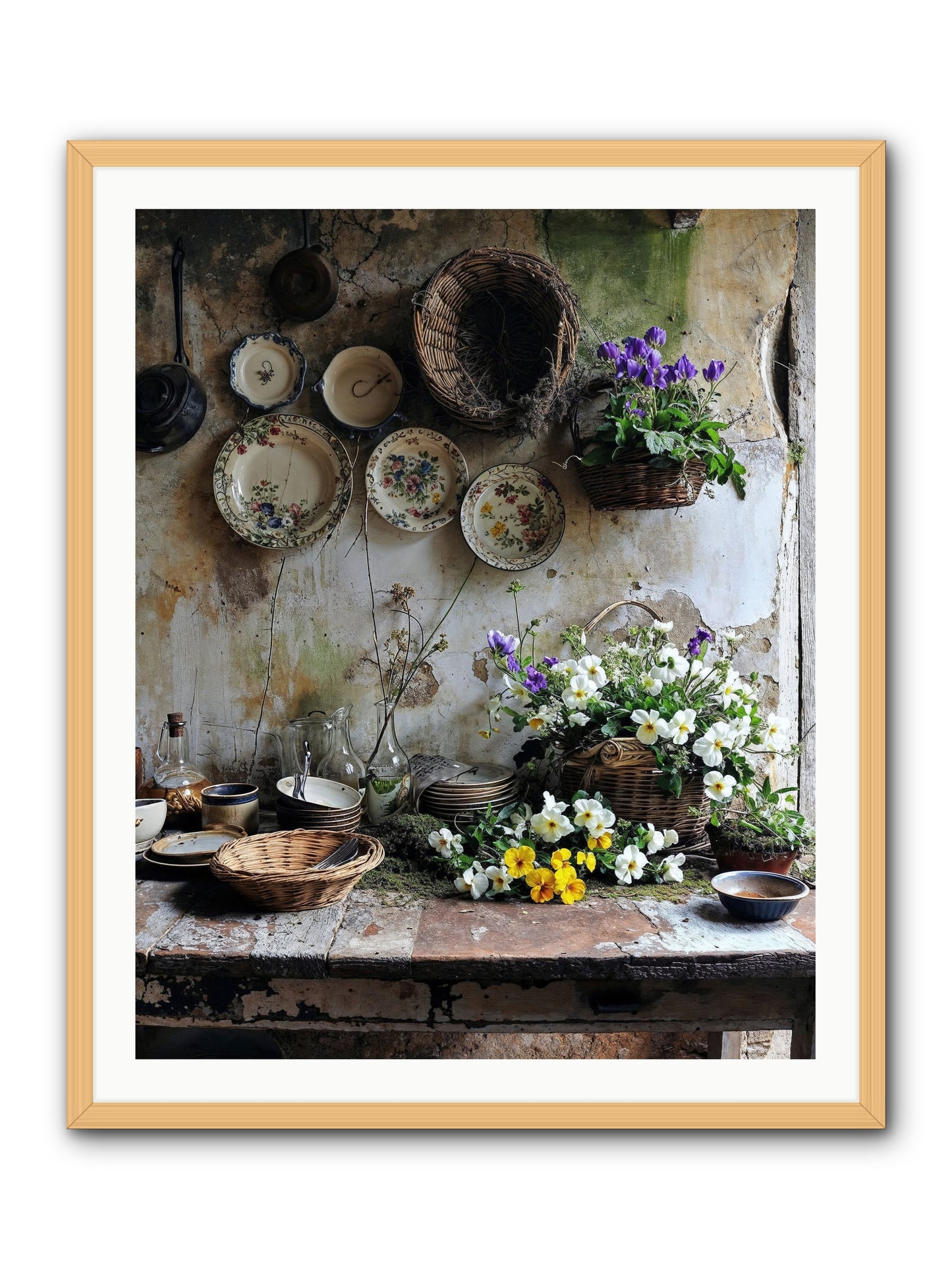Not Far From Kensington -- Framed Print - Natural 32x40