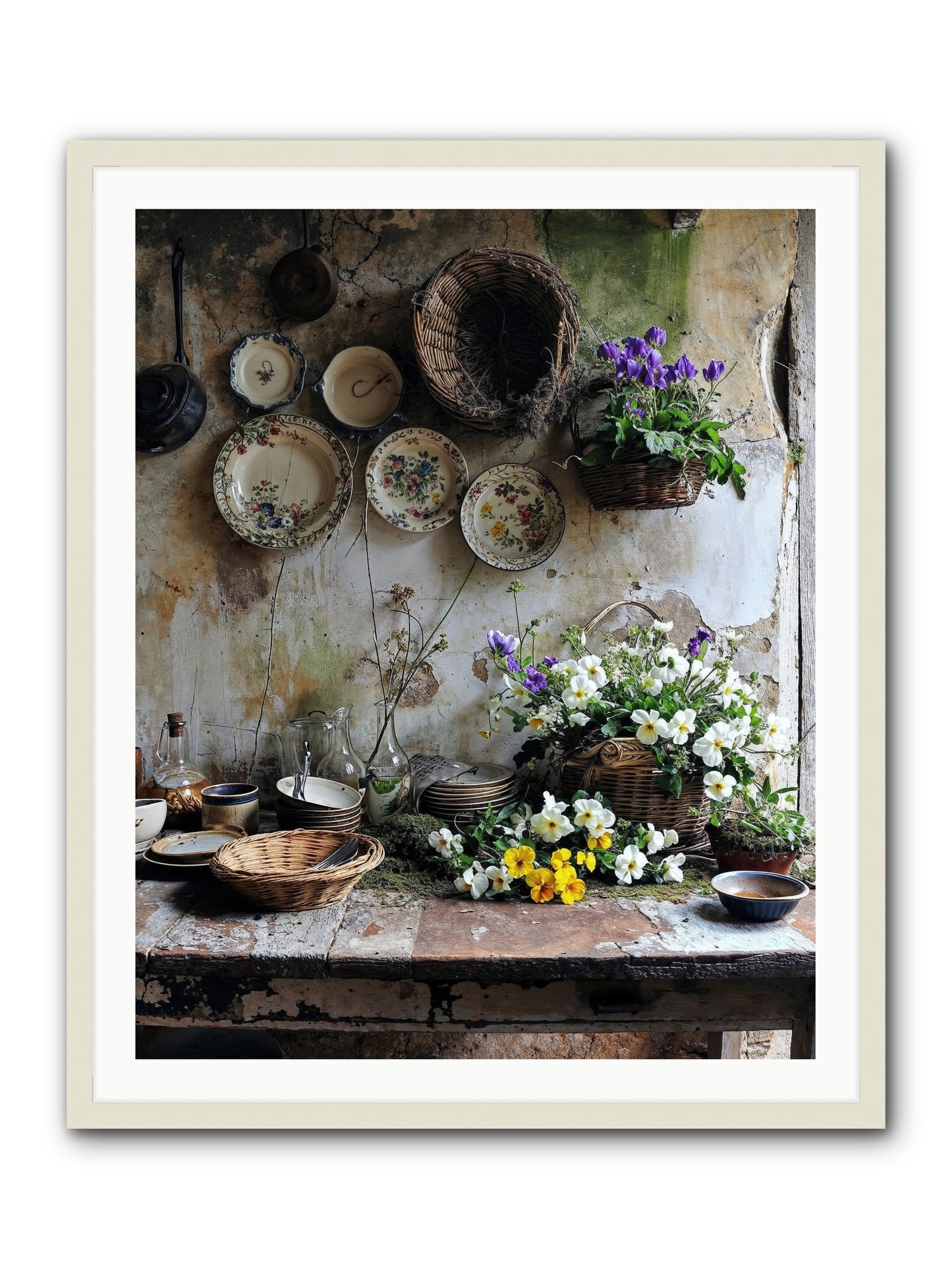 Not Far From Kensington -- Framed Print - White 32x40