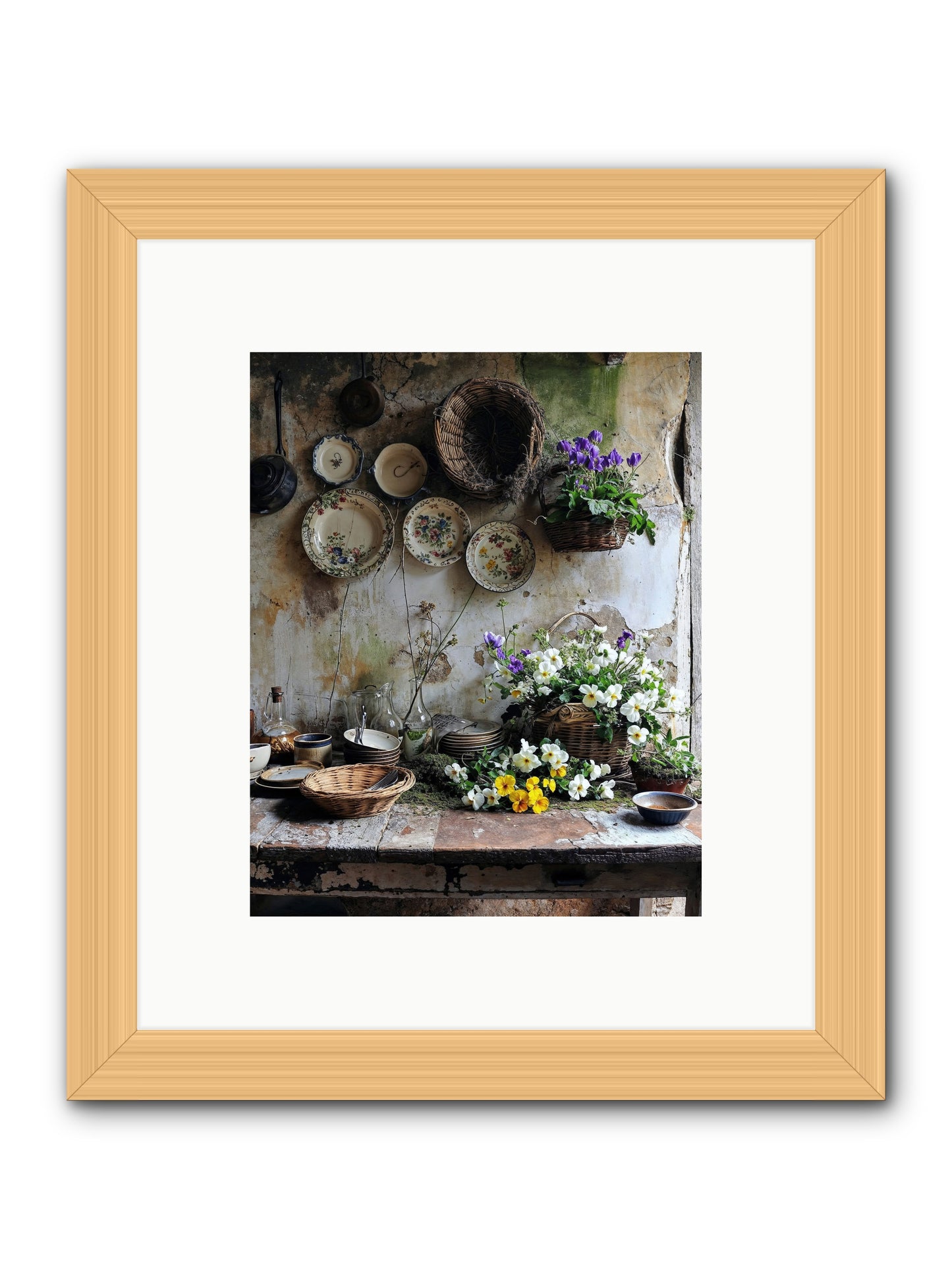 Not Far From Kensington -- Framed Print - Natural 8x10
