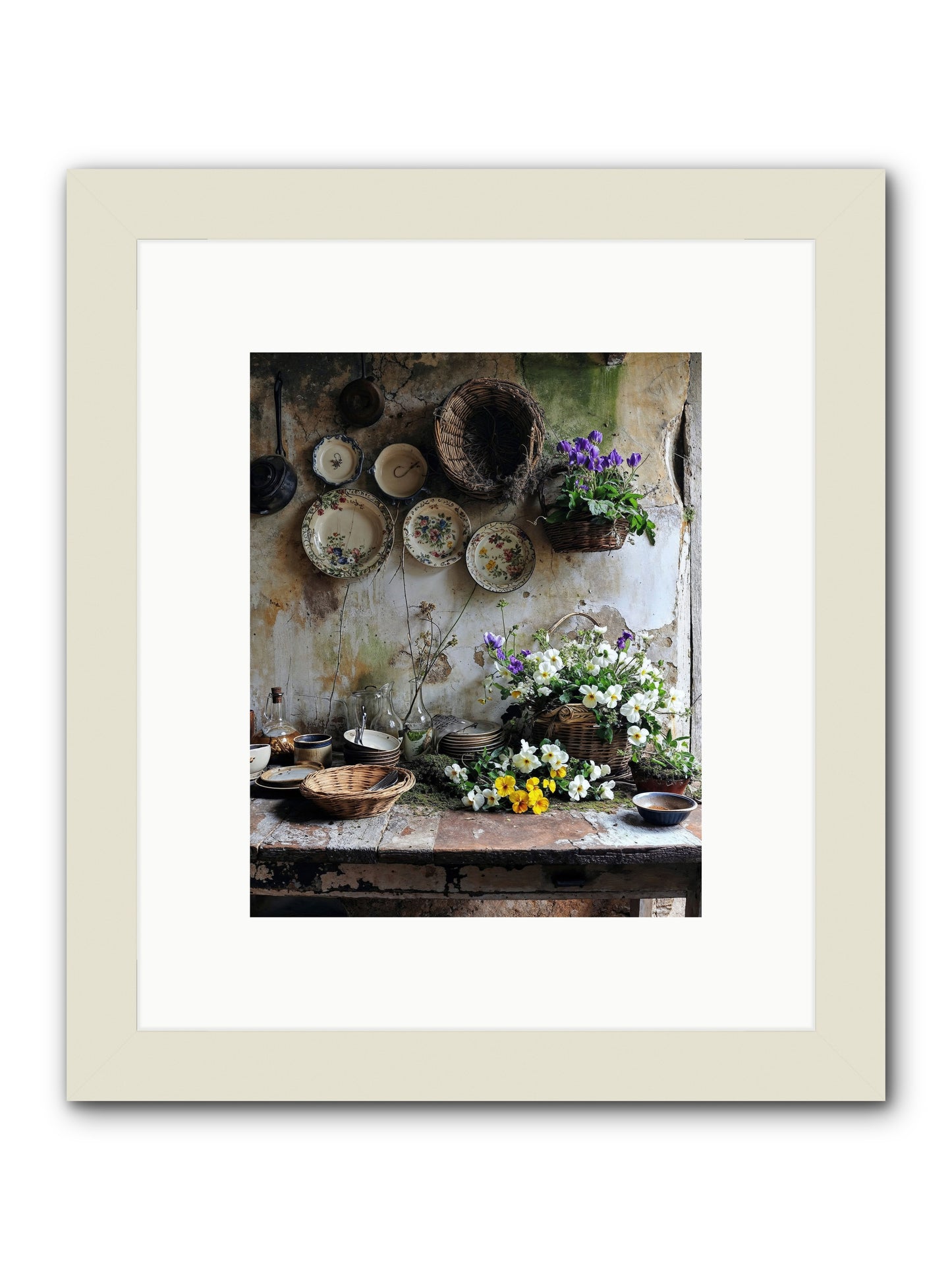 Not Far From Kensington -- Framed Print - White 8x10