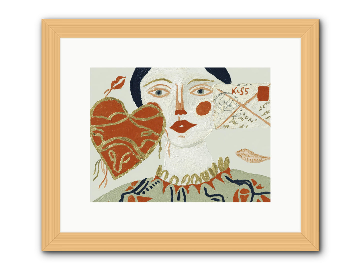 Notes For A Very Good Heart -- Framed Print - Natural 12x9