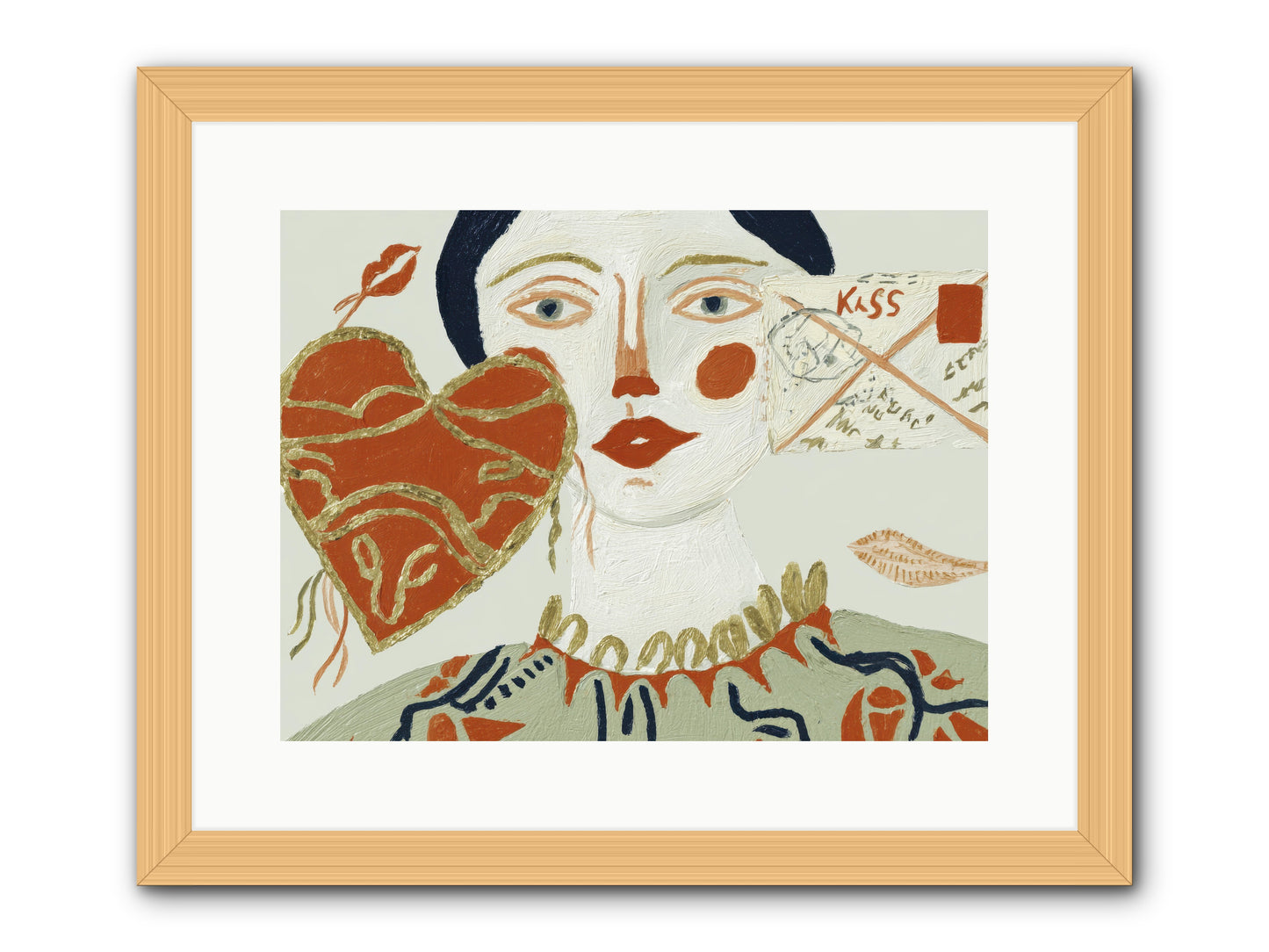 Notes For A Very Good Heart -- Framed Print - Natural 16x12