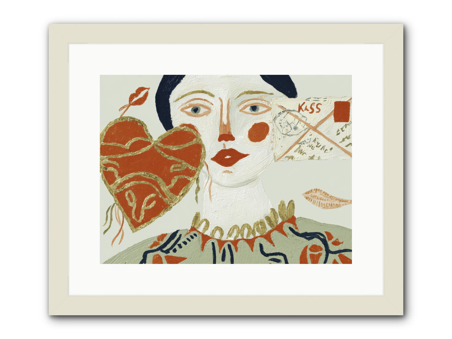 Notes For A Very Good Heart -- Framed Print - White 16x12