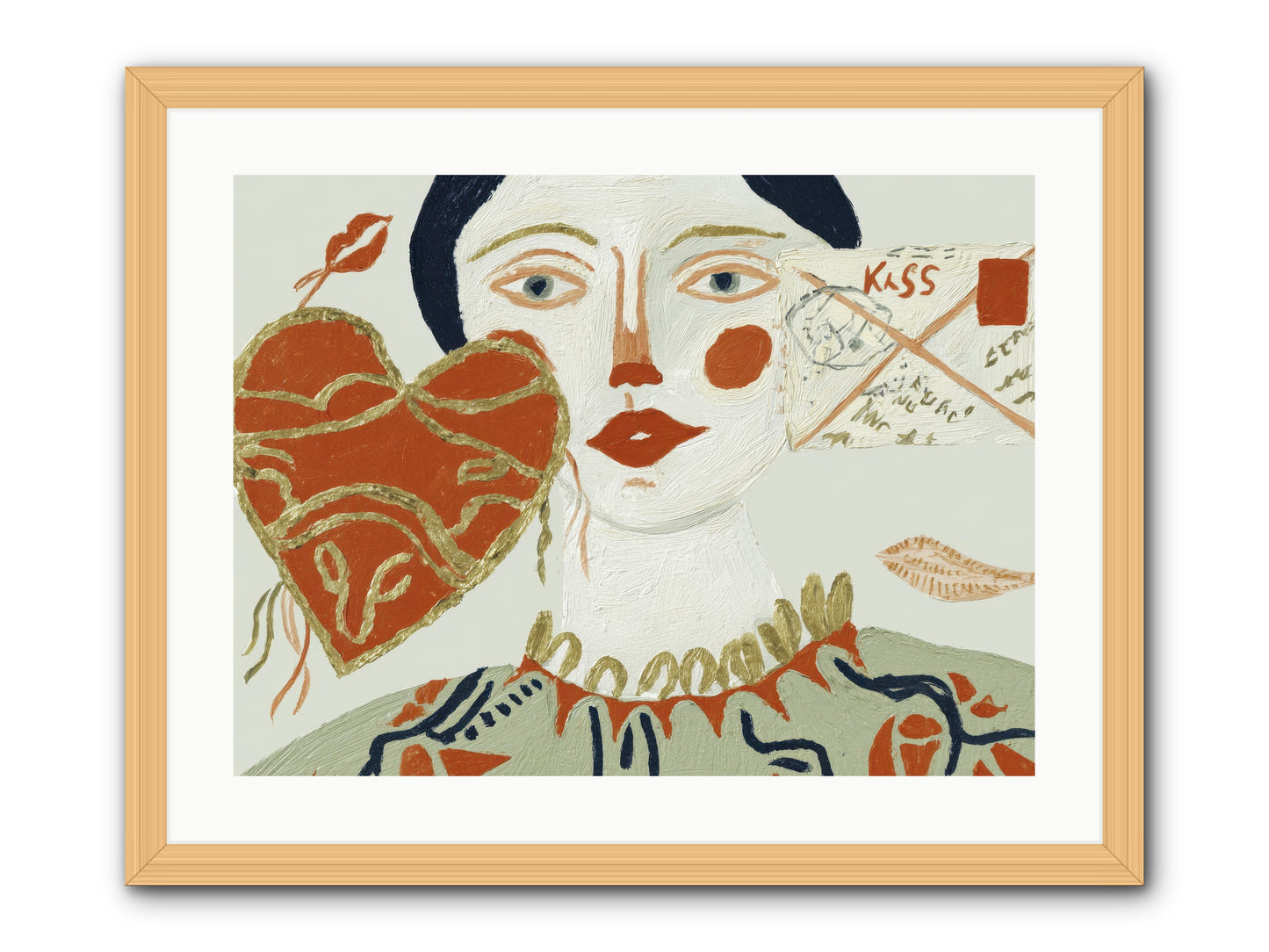 Notes For A Very Good Heart -- Framed Print - Natural 24x18