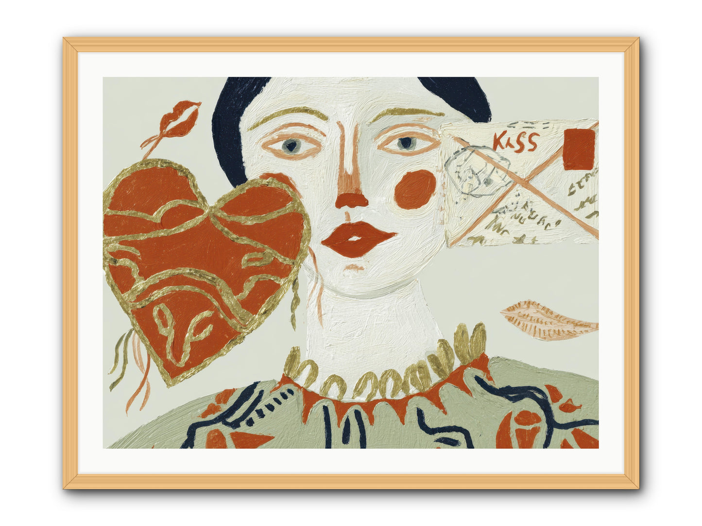 Notes For A Very Good Heart -- Framed Print - Natural 40x30