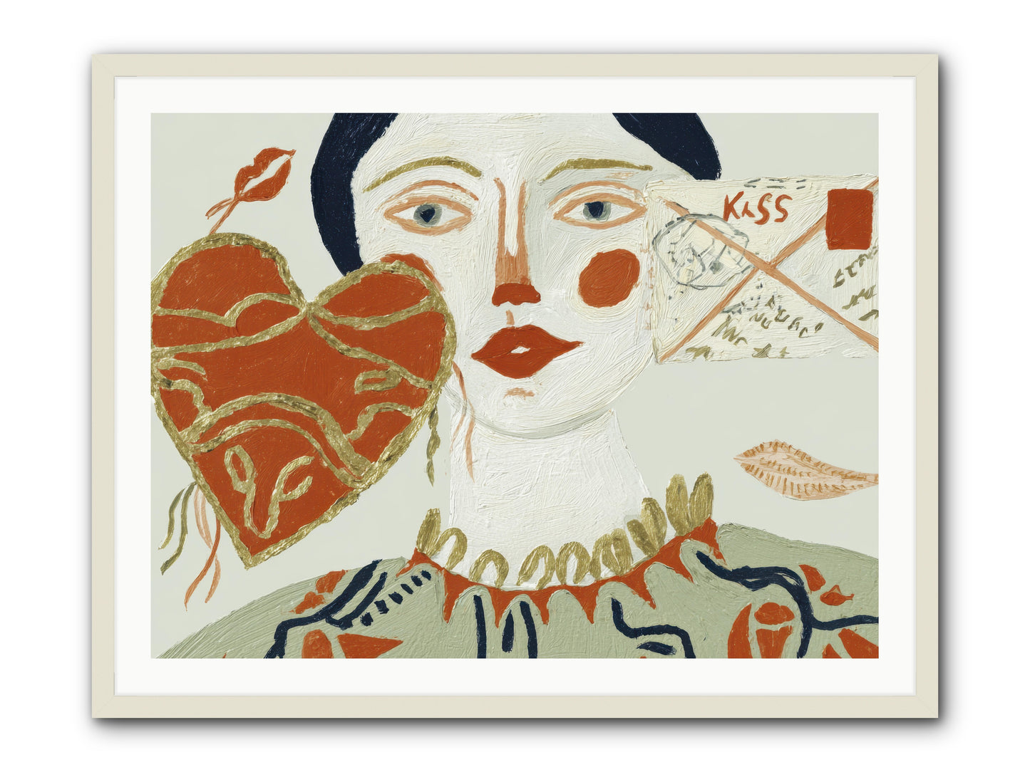 Notes For A Very Good Heart -- Framed Print - White 40x30