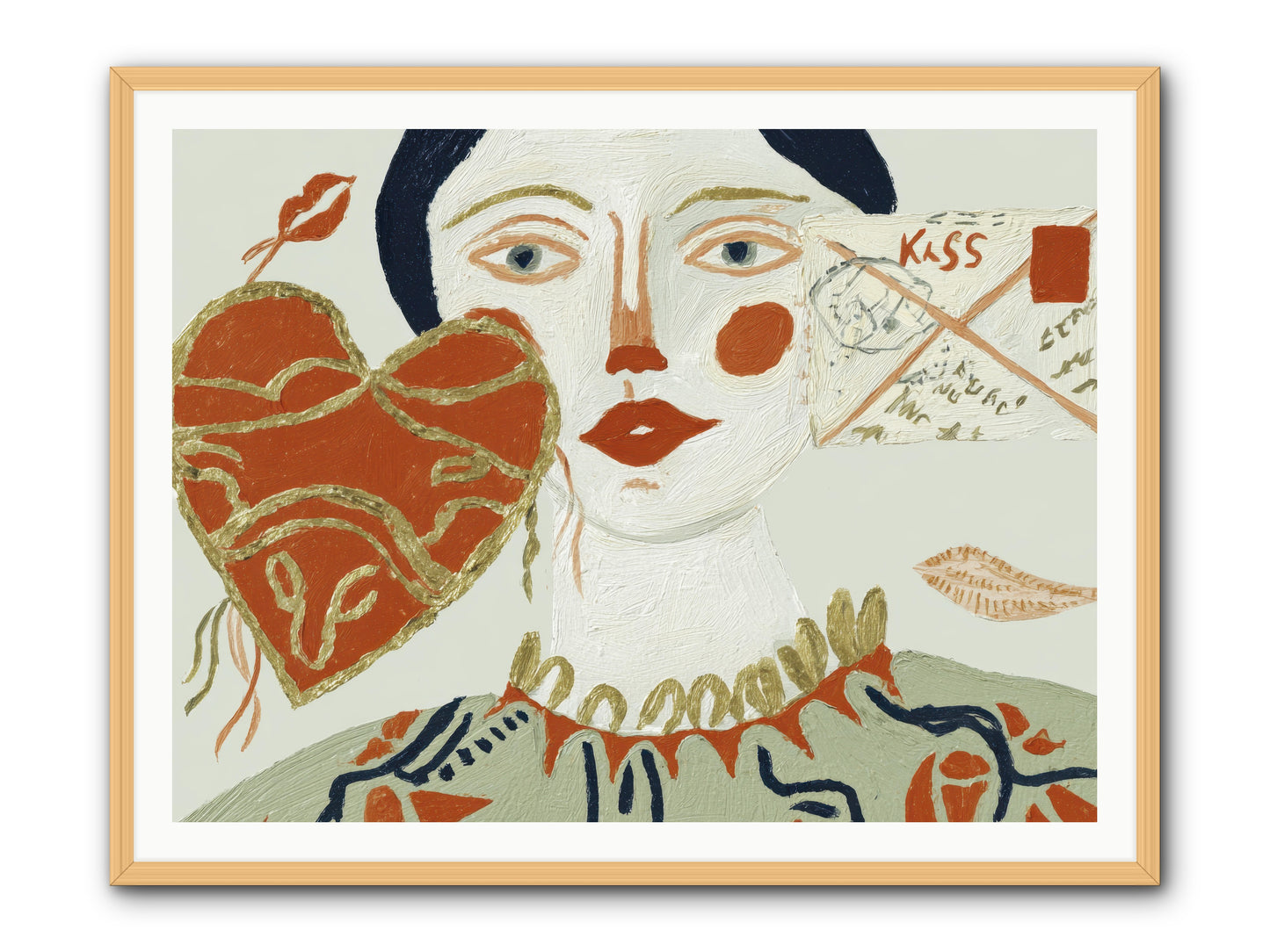 Notes For A Very Good Heart -- Framed Print - Natural 48x36