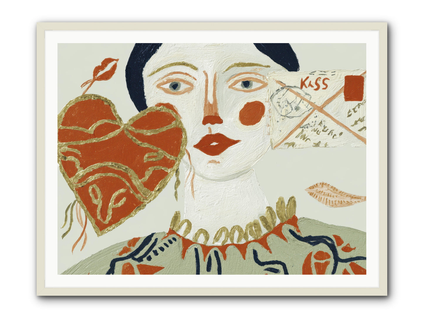 Notes For A Very Good Heart -- Framed Print - White 48x36