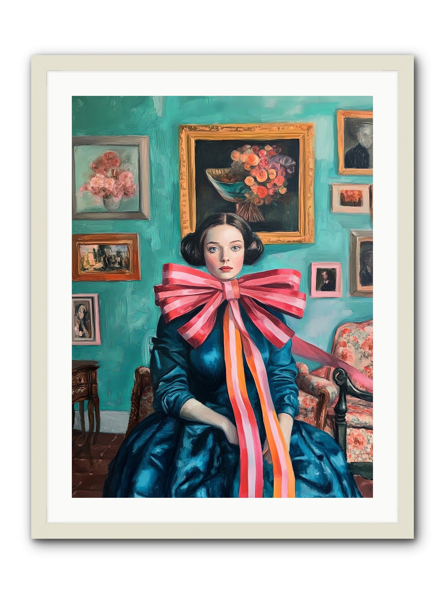 Notes From A Bow Enchantress -- Framed Print - White 24x32