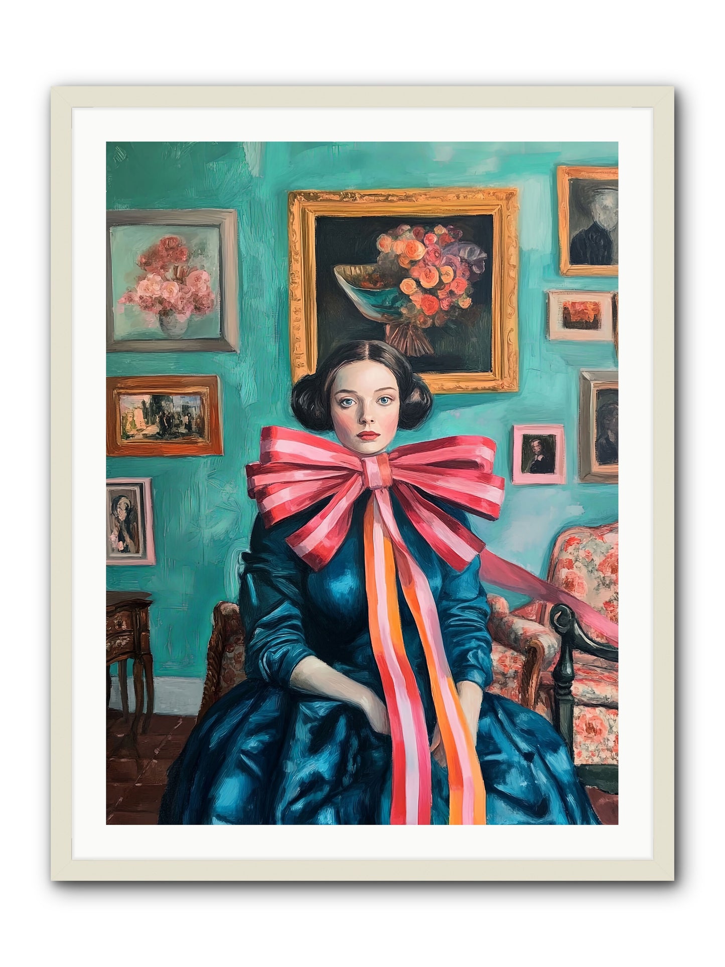 Notes From A Bow Enchantress -- Framed Print - White 30x40