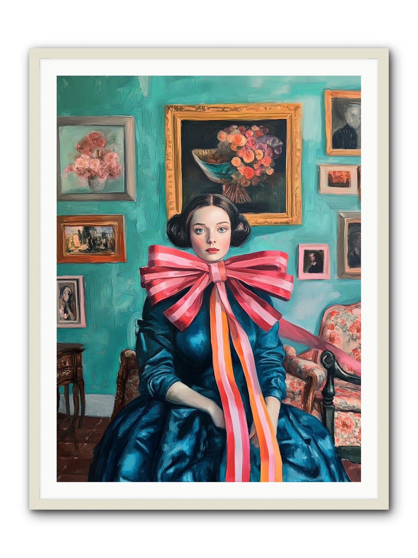 Notes From A Bow Enchantress -- Framed Print - White 36x48