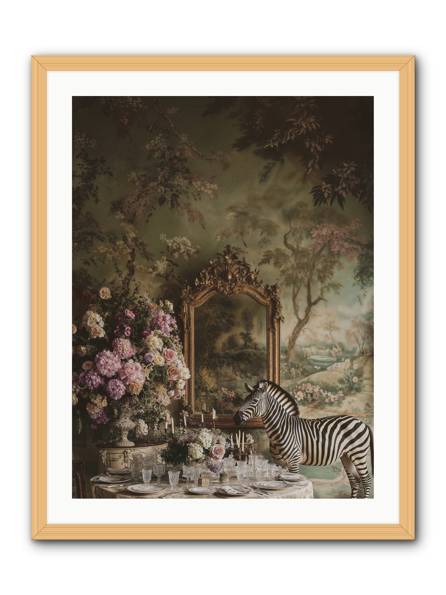 Oberon's Feast -- Framed Print - Natural 24x32