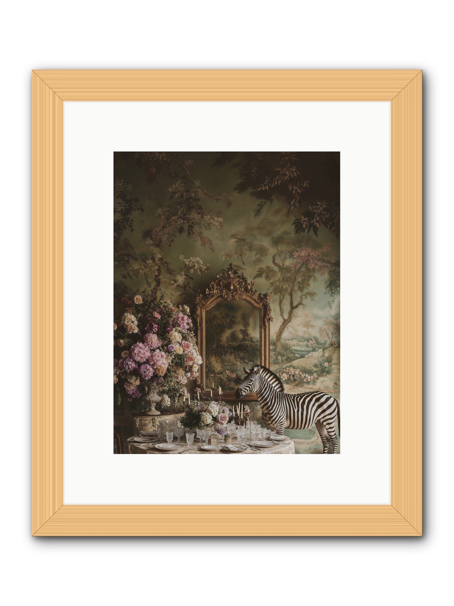 Oberon's Feast -- Framed Print - Natural 9x12