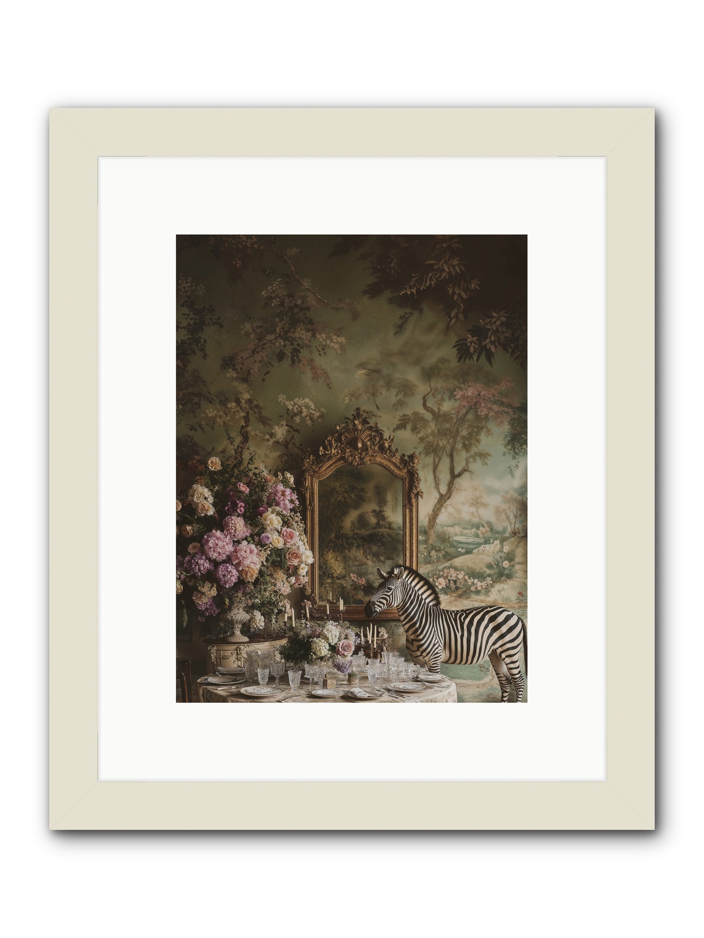 Oberon's Feast -- Framed Print - White 9x12