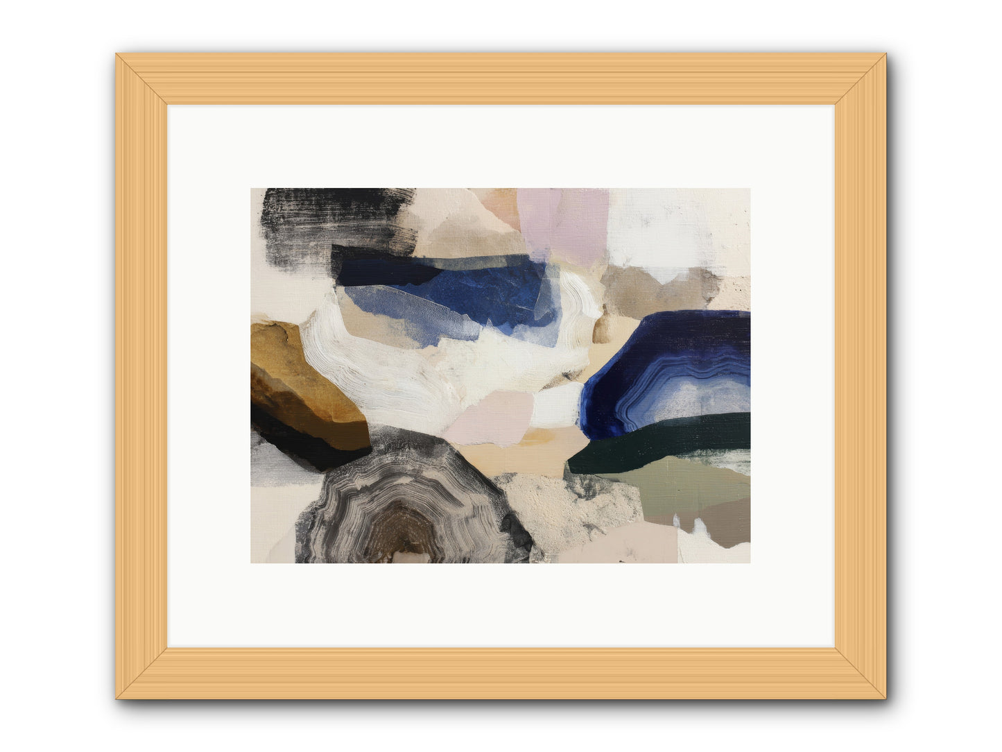 Oblique clarity -- Framed Print - Natural 12x9