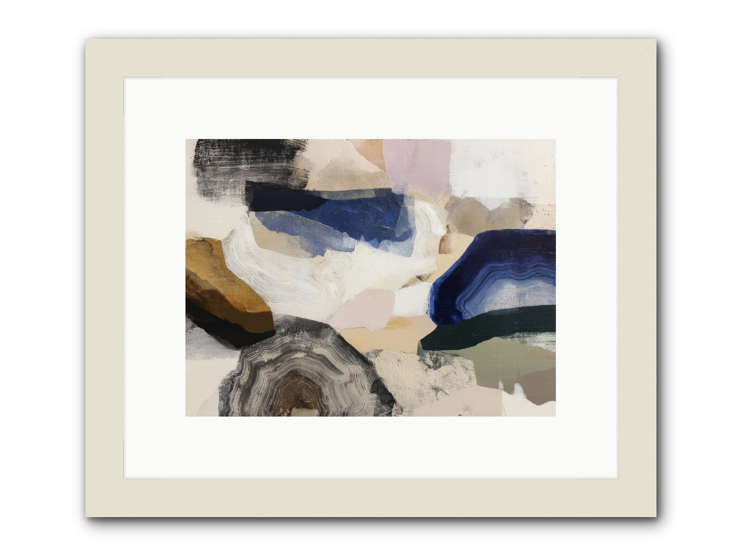 Oblique clarity -- Framed Print - White 12x9