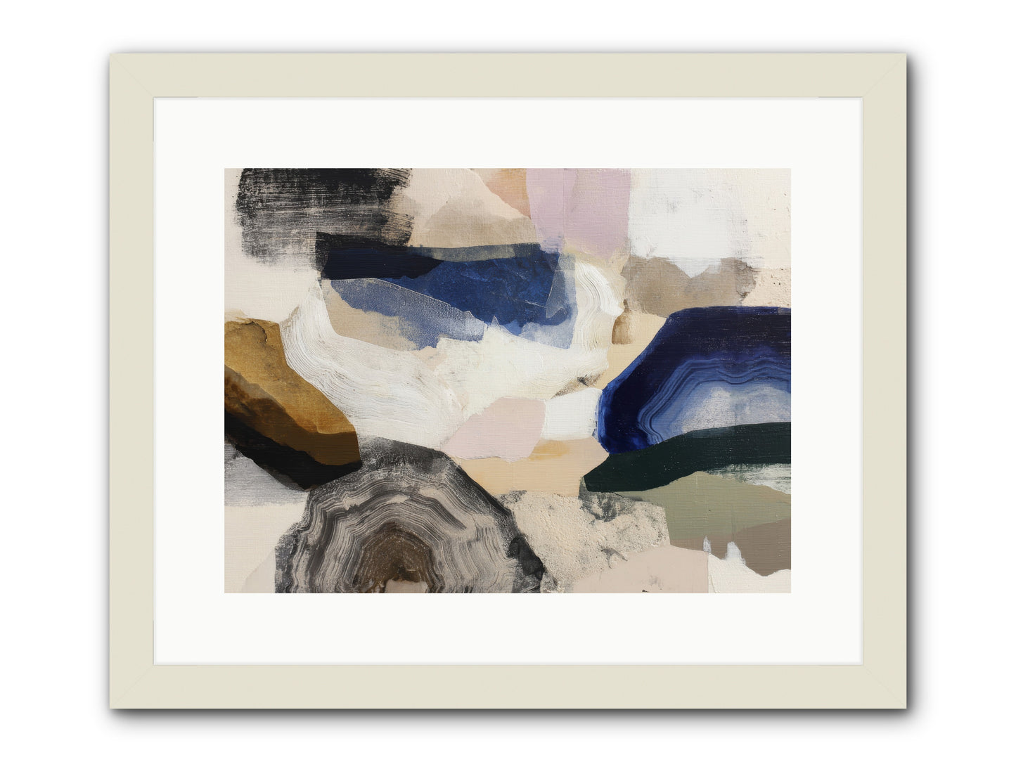 Oblique clarity -- Framed Print - White 16x12