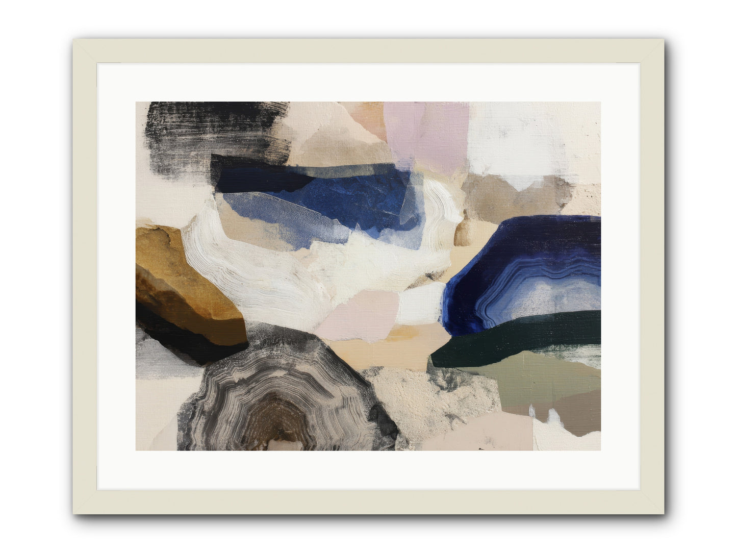 Oblique clarity -- Framed Print - White 24x18