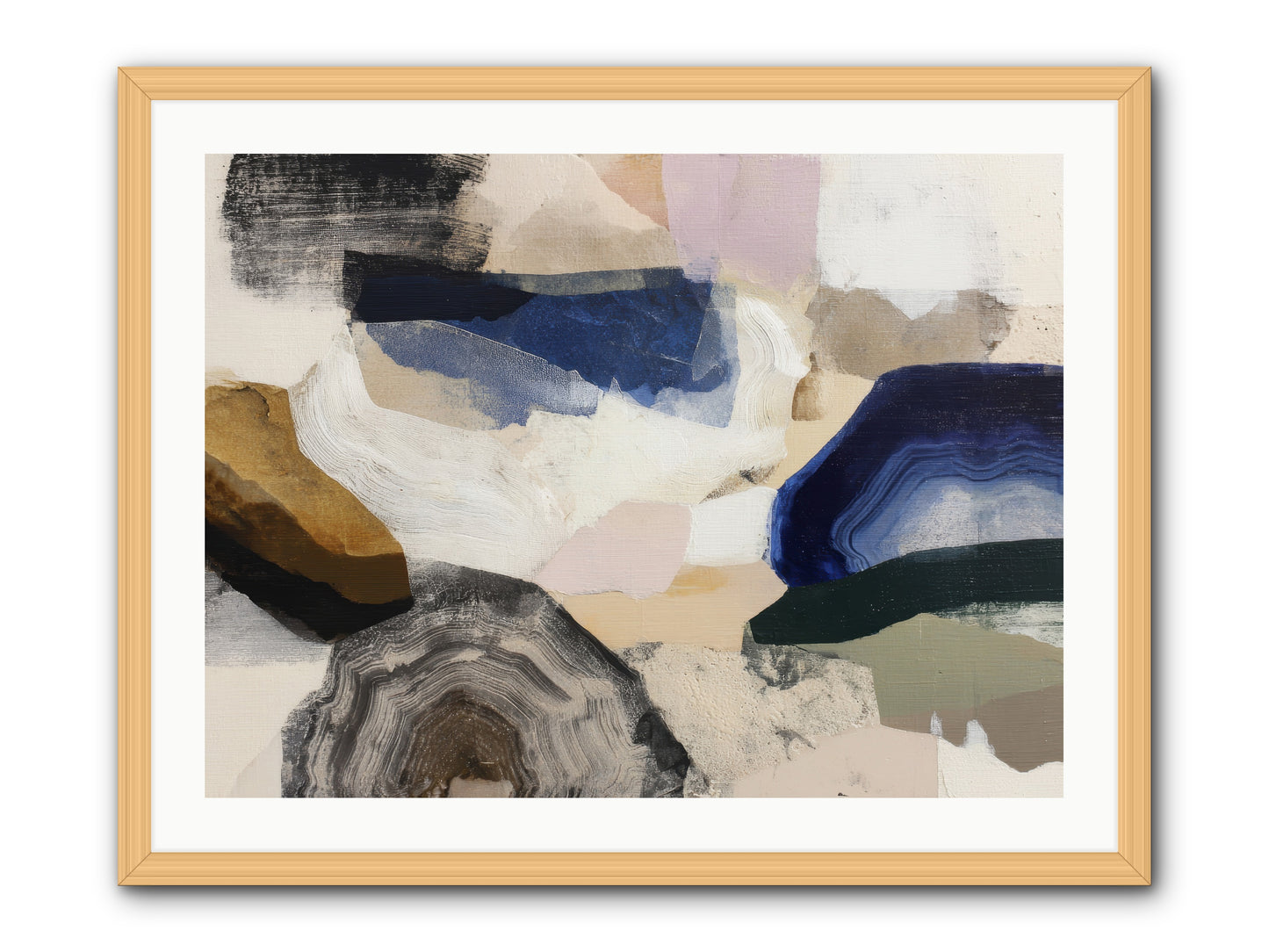 Oblique clarity -- Framed Print - Natural 32x24