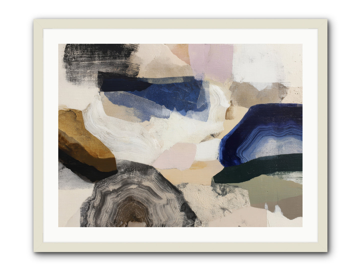 Oblique clarity -- Framed Print - White 32x24