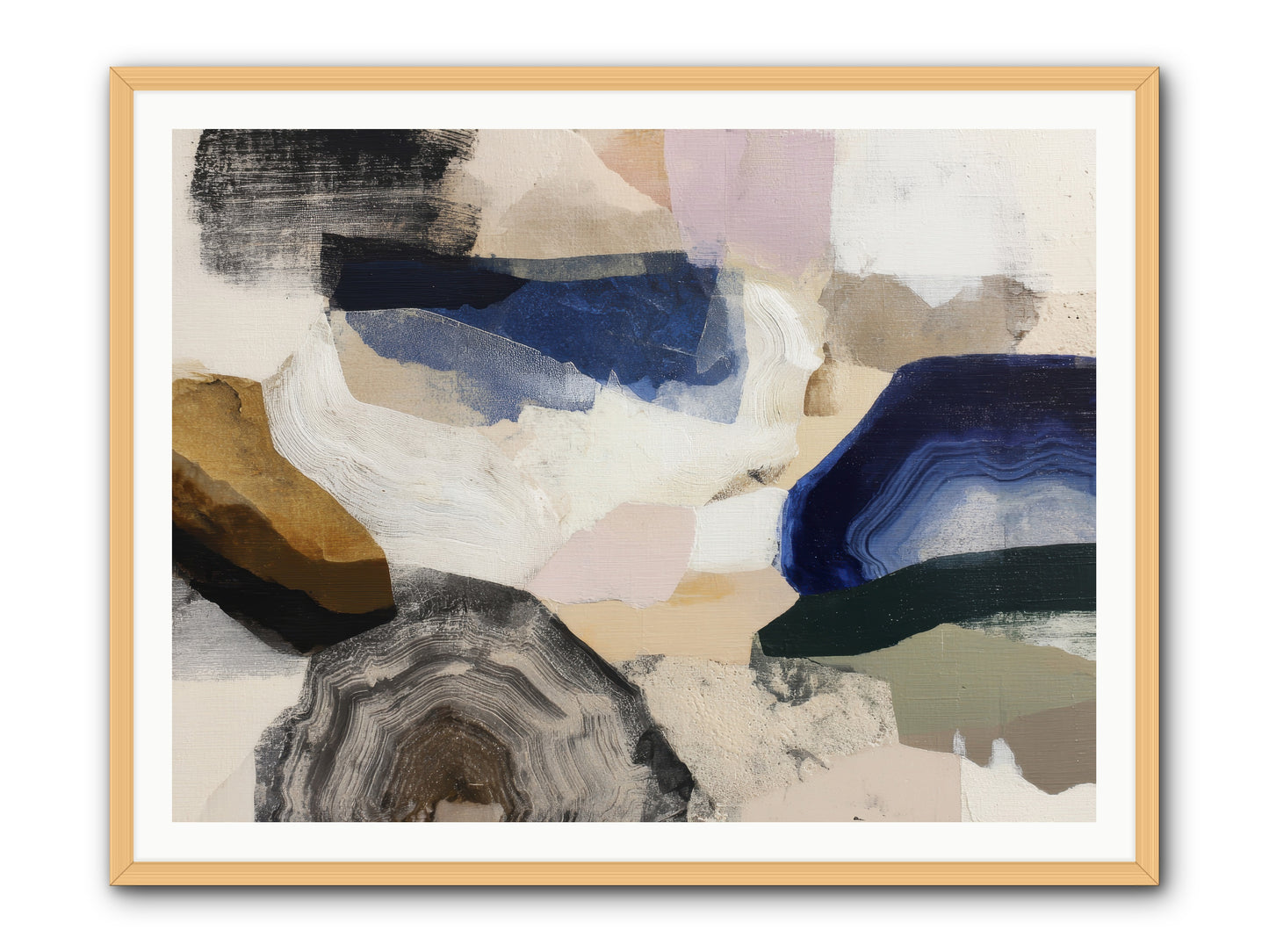 Oblique clarity -- Framed Print - Natural 48x36