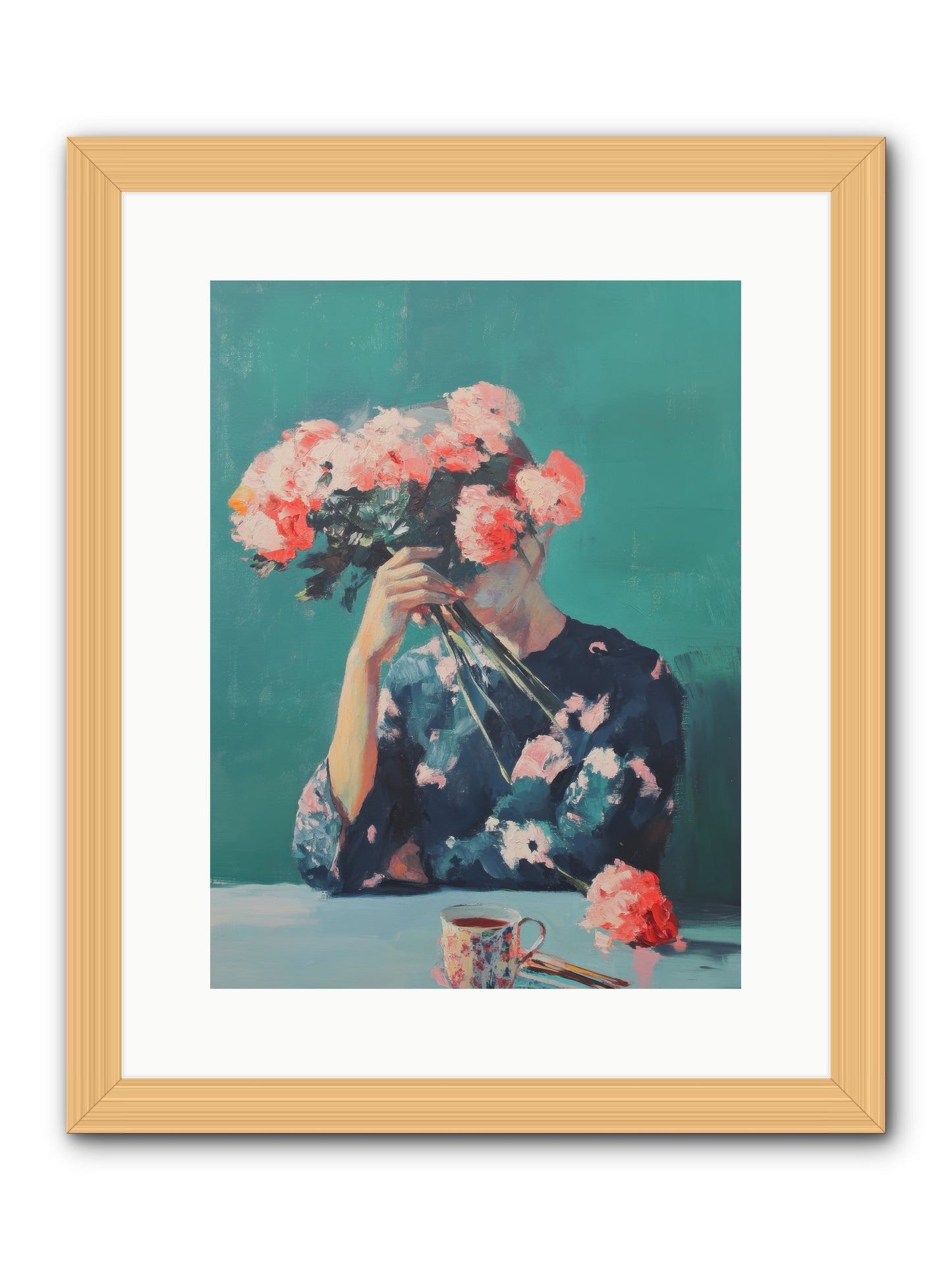 Obscured Affections -- Framed Print - Natural 12x16