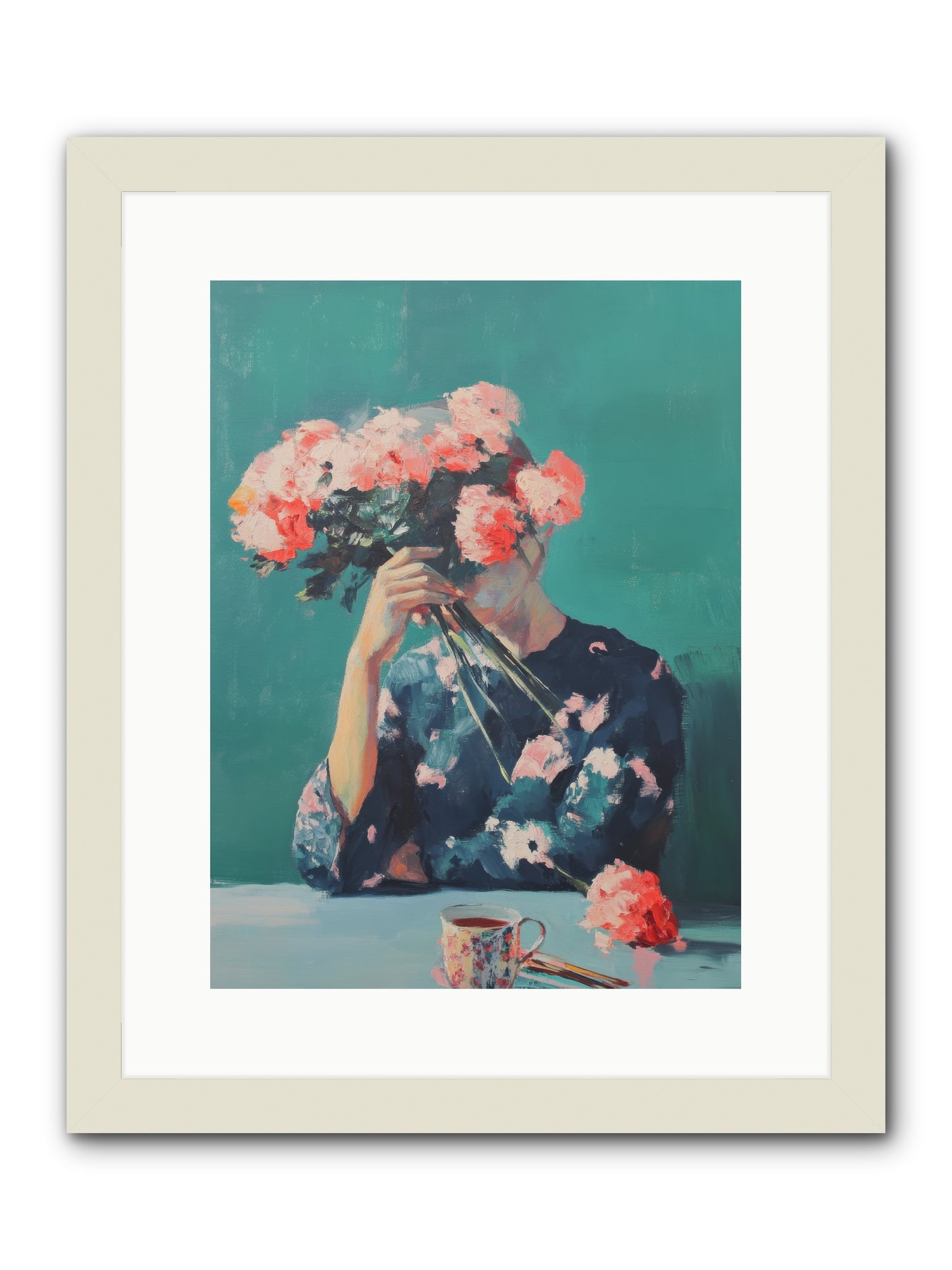 Obscured Affections -- Framed Print - White 12x16