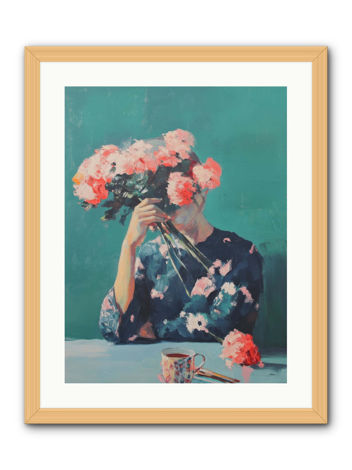 Obscured Affections -- Framed Print - Natural 18x24