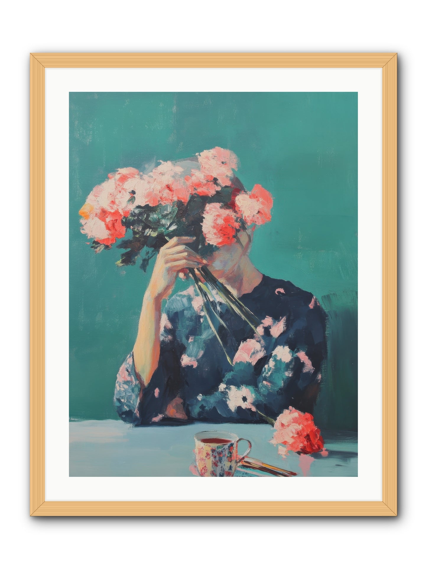 Obscured Affections -- Framed Print - Natural 24x32