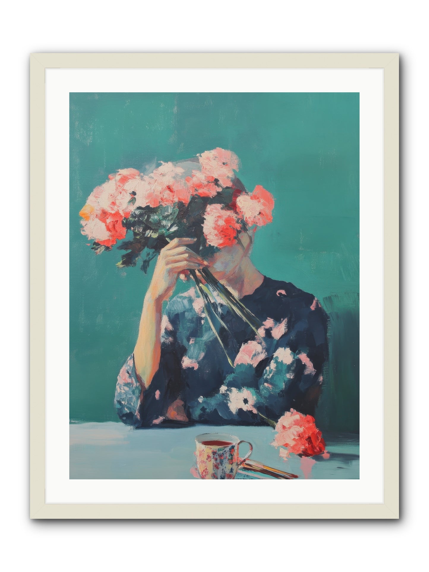 Obscured Affections -- Framed Print - White 24x32