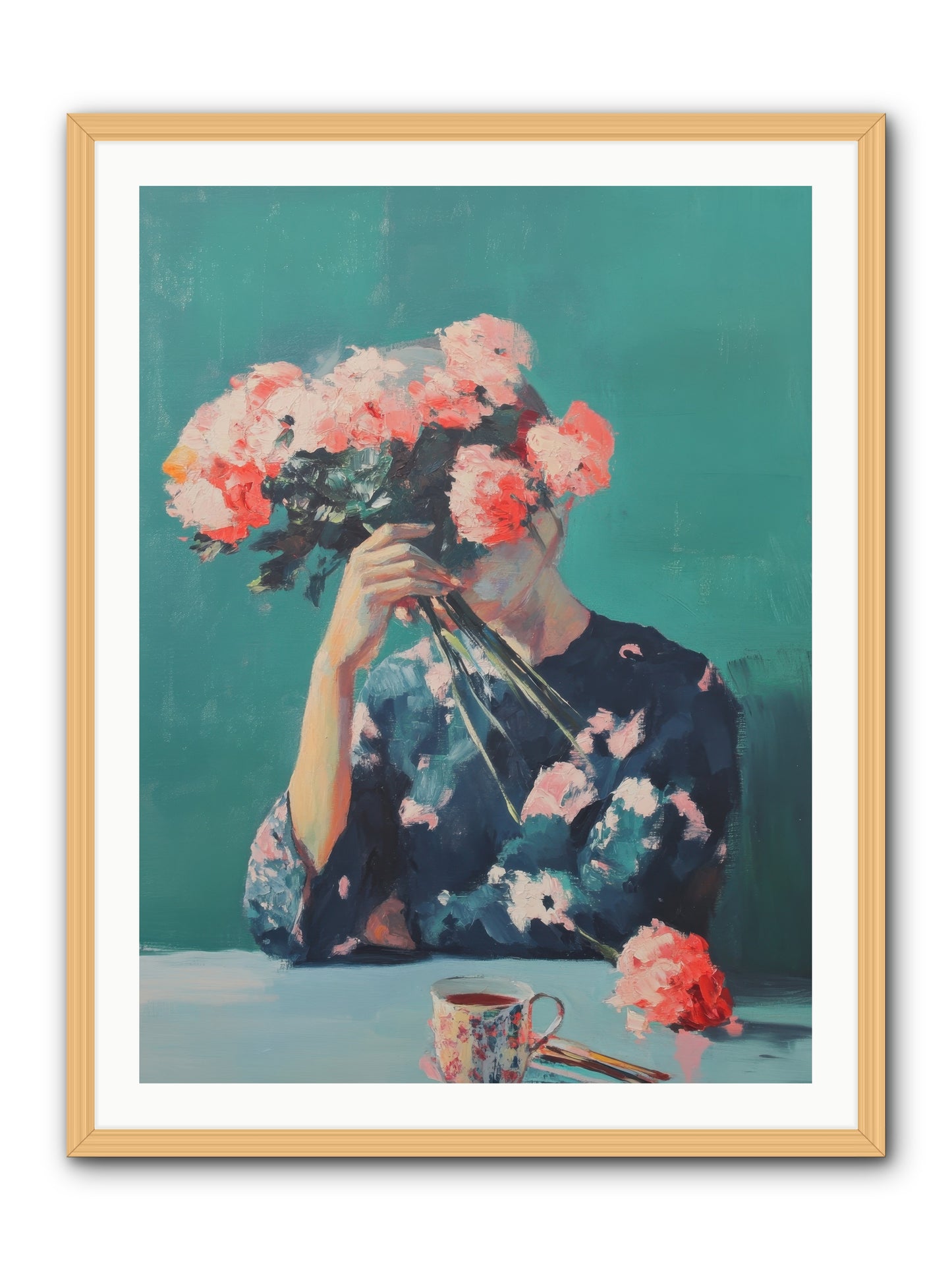 Obscured Affections -- Framed Print - Natural 30x40
